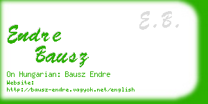 endre bausz business card